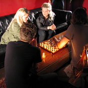 Tristan resets the chess board