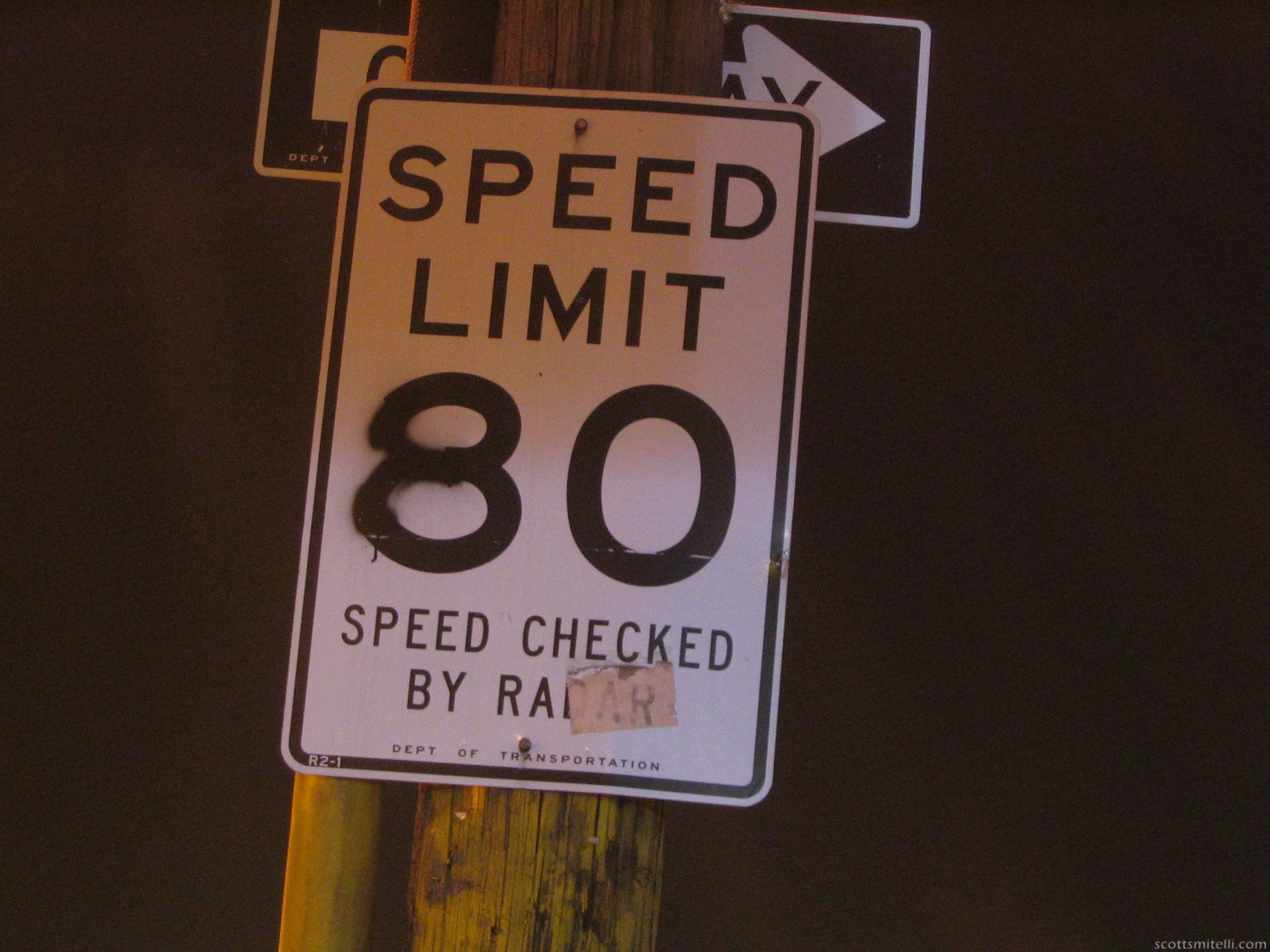 80. Speed checked by R.A. (or Ra)