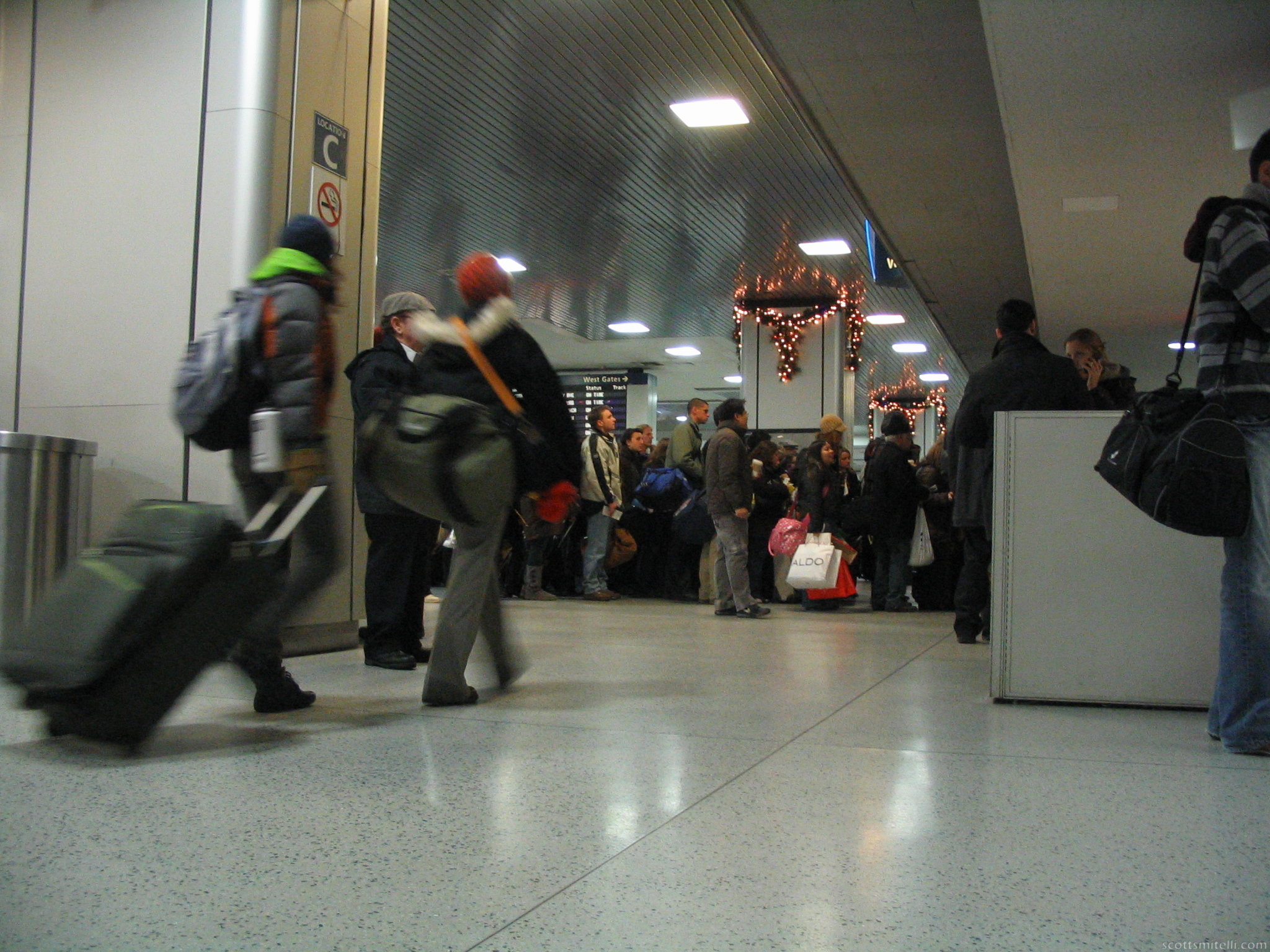 Penn Station, New Year's eve.