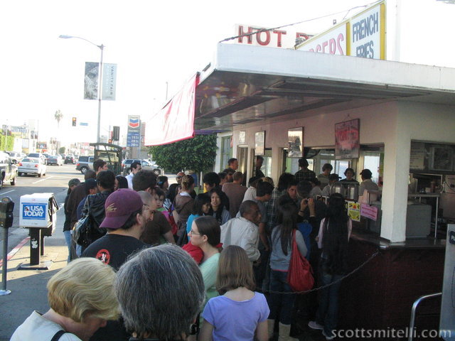 This is a hot dog line.