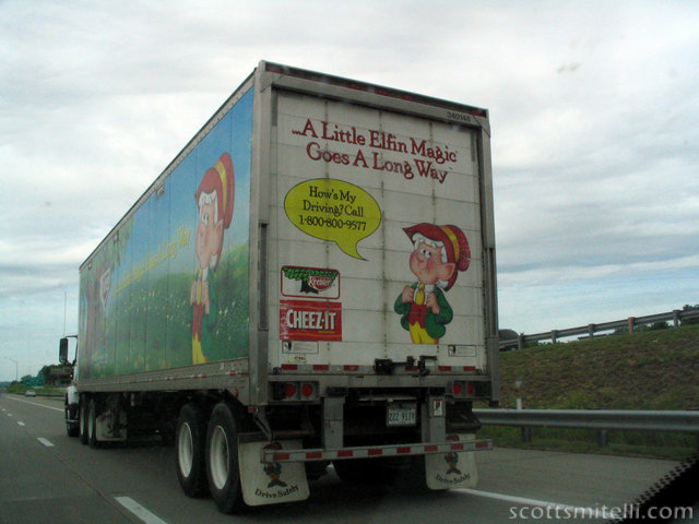 I somehow doubt the elf is driving.