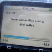 Rickrolled the car...