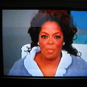 The built-in VCR came with a prerecorded episode of Oprah! Look at that foldback!