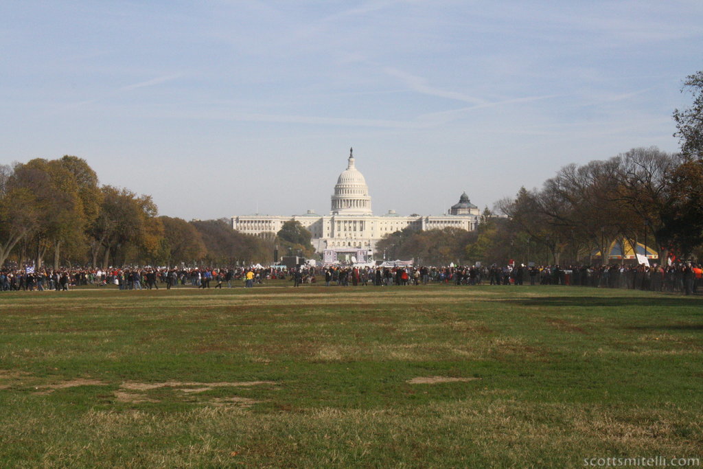 Less crowded view of the Capitol