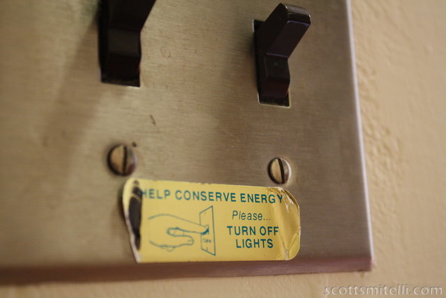 Ancient reminder to conserve power