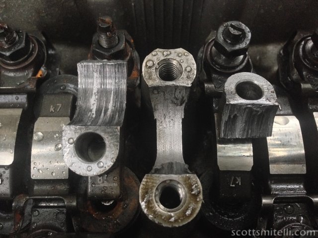 Old Original Camshaft Bearing, Cylinders 3 and 4