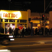 We were one block from where they shoot L.A. Ink. Apparently Kat Von D was trying to set a world record for tattooing that night