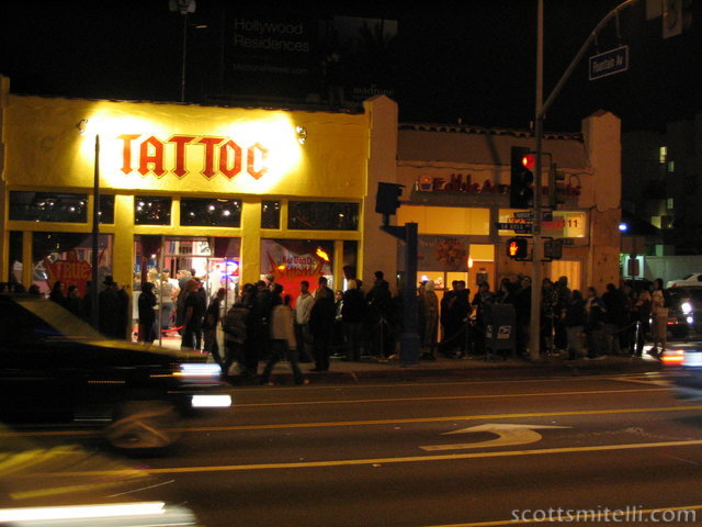 We were one block from where they shoot L.A. Ink. Apparently Kat Von D was trying to set a world record for tattooing that night