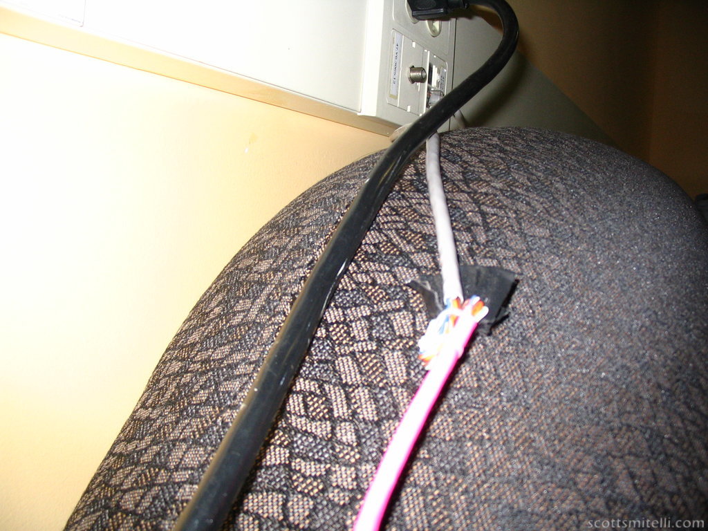 Spliced-together network cable
