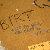Were you going for Bert or birth?