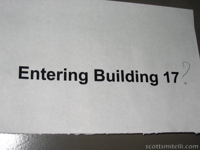 Entering Building 17...?